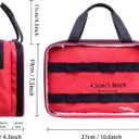 Storage Carrying Bag for Tonies 2 Characters, Travel Case for Tonie Figures, Up to 34 Pieces (Black/Red, Large)