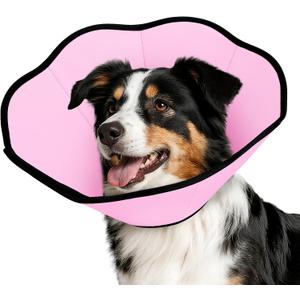 MIDOG Dog Cone Collar After Surgery, Soft Dog Cone Alternative to Stop Licking,Adjustable Elizabethan Recovery Cones for Small to Large Sized Dogs (Pink)