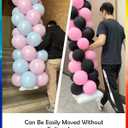 YALLOVE Balloon Column Stand Kit Sets of 2, 7 Feet Height Adjustable Balloon Tower Pillar with Reusable Metal Telescopic Design for Birthday, Wedding, Baby Shower, Graduation Party Decoration