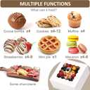 Moretoes 80pcs 6x6x3 Inches Bakery Boxes, Cookie Boxes with Window, Small Treat Containers for Pastries, Chocolate Covered Strawberries, Macarons, Cupcakes, Goodies, Donuts,White