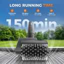 Leebein Electric Grill Brush for Outdoor, 2026 TikTok BBQ Grill Cleaner with 3 Heads, 3-Speed & Angle Adjust Cordless Rotary Grill Brush, 150Mins Runtime Grill Cleaning Brush for Barbecue Grates