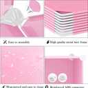 AWTATOS Cube Storage Organizer Protable Closet Organizers and Storage for Kids DIY Stackable 12 Cube Storage Shelves Clothes Organizer for Bedroom, Home, Pink