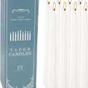 Howemon 20 Pack White Taper Candles 12 Inch Tall 3/4 Inch Thick Burn 10 Hours