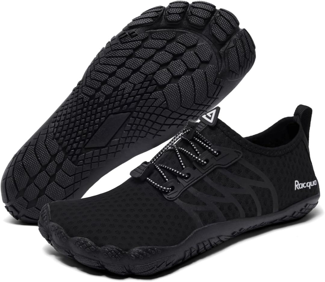 Racqua Water Shoes Quick-Dry Swim Shoes Breathable Lightweight Beach Shoes Pool Barefoot Aqua for Women Men, Size 43