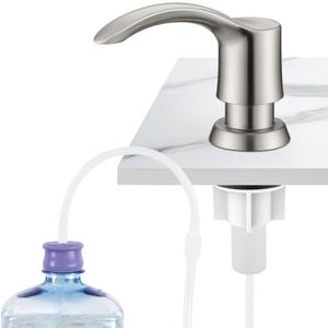 GAGALIFE Kitchen Sink Soap Dispenser - Sink Soap Dispenser Pump with 40" Silicone Extension Tube Kit (Brushed Nickel), Say Goodbye to Frequent Refills G080-1BN