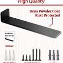 8 Inch Minimalism Floating Shelf Brackets, 6-Pack 1/5 Thick Carbon Steel Hidden Shelf Brackets, Rustic Industrial Brackets for Wall Decor