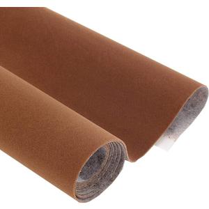 Taogift Self Adhesive Brown Velvet Flock Drawer Liner for Dresser Cabinets Jewlery Displays Backsplash Arts Crafts Decor (Brown, 17.7x98 Inches)