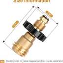 100lb Propane Tank Adapter, Universal Fit POL Propane Tank Adapter Converts POL to QCC1, LP Tank Adapter Old to New Connection Type, Solid Brass