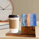 Wooden Triangle Book Holder, Book Nook Reading Valet, Book Rest Stand for Book Lovers Birthday Gifts, Christmas Gifts Wood Book Valet for Book Lovers (Brown)