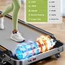 Foldable Treadmill with 10% Incline Upgrade 3.5HP Low Noise Walking Pad Treadmill with Handle Bar 4 in 1 Portable Under Desk Treadmills for Home/Office, 350Lbs Capacity, APP & Remote Control