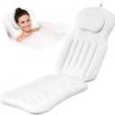 YSJILIDE Full Body Bath Pillow for Bathtub, Spa Bath Pillows for Tub Neck Head Neck Shoulder and Back Support, with Non-Slip Suction Cups/4D Air Mesh