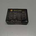 Home Security Door Lock, 2 Pack Childproof Door Reinforcement Lock with 3 Inch Stop Withstand 800 lbs for Top Front Inward Swinging Door, Upgrade Flip High Night Lock to Defend Your Home Kids (Silver)