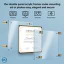Acrylic Floating Frames Gold Standoffs(single) 11" x 17" Clear Acrylic Frames for Wall Mount Floating Picture Frame, Diploma Poster Certificate Hanging Photo Display Degree Prints Artwork Documents, Fits 11" x 17" Photo