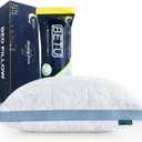 BETU Cooling Standard Pillow, Shredded Memory Foam Cool Pillow for Hot Sleepers, Adjustable Firm Soft Support Bed Pillows Perfect for Back Neck Pain and Side Sleeping with Pillows Case Cover, Blue