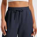 Libin Women's Wide Leg Cotton Linen Pants (Blue, XXL)