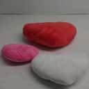 Cute Plush Red Heart Pillow Love Pillow Cushion Toy Throw Pillows for Kids' Friends Fit for Living Heart Throw Decorative Pillows. 3pcs