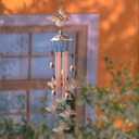 JOBOSI Butterfly Festive Brass Wind Chimes for Outside  Handcrafted with Deep Melodic Tone, Christmas/Birthday Decor for Garden & Patio Lovers, Unique Housewarming Present for Outdoor Spaces