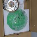 Green Glass Ceiling Light Fixture, 7" Modern Small Semi Flush Mount Ceiling Light with Glass Shade Brushed Gold Lighting Fixtures Ceiling Lamp for Hallway Entryway Foyer Sink Bathroom