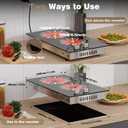 Karinear 2 Burners Electric Cooktop, 12 Inch Electric Stove 110v Plug in