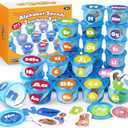 Joyreal 271 PCS Alphabet Learning Toys for Toddlers 3-5, ABC Phonics Games with 26 Sorting Tubs & Flash Cards, Montessori Preschool Classroom Must Haves, Letter Sounds Recognition Activities, Normal