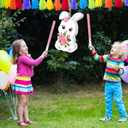 Bunny Egg Piata with Blindfold, Bat and Filler, Funny Cute Party Favors for Cute Birthday Piata Egg Theme Kids and Adults Party Supplies Decoration