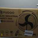 FUGOO 20" Outdoor Wall Fan, BLDC Motor, IP54 Waterproof, Remote, 4-Speed | 4000CFM high velocity, 90° oscillation, all-metal, whisper-quiet, enclosed design, energy-saving, garage shop.