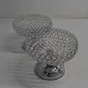 Crystal Bowl for Kitchen Counter Top/Party Table/Dining Table - Elegant Silver Gift for Her (2 PCS, Bowl Shape)