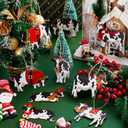 2 x Hoteam 36 Pcs Cow Christmas Ornaments Wooden Cow Ornaments for Christmas Tree Animal Hanging Decor for Farmhouse Home Xmas Holiday Crafts Party Supplies Decorations