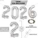 4 x KatchOn, Silver 2026 Number Balloons - 16 Inch | 2026 New Year Balloon | 2026 Balloon | Silver Foil Balloons 2026 For New Years Decorations 2026 | New Years Eve Party Supplies 2026 | NYE Decorations
