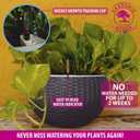 GARDENIX DECOR 11'' Self Watering Hanging planters for Indoor Plants - Flower Pot with Water Level Indicator for Plants, Hanging pots - Self Watering Planter Plant Pot-Coco Coir - Round 1 Pack - Gray