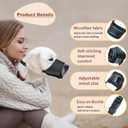 HEELE Dog Muzzle,Soft Nylon Muzzle Anti Biting Barking Chewing,Air Mesh Breathable Drinkable Adjustable Loop Pets Muzzle for Small Medium Large Dogs 4 Colors 4 Sizes (Black, XXL)