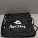 Red Hat Drawstring Bags with Name Logo Text, Personalized Drawstring Pouch Bulk,  Drawstring Bag, Medium 2pcs