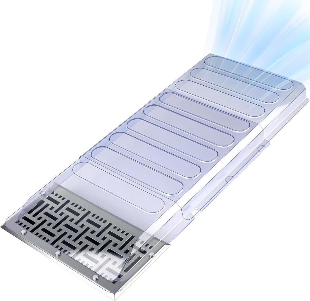 Magnetic Air Vent Extender for Under Furniture,Floor Vent Deflectors for Home Floor Fixed with 5 Strong Magnets,Air Deflector for Floor Vent,Air Vent Deflector with Adjustable Size from 17" UP to 33"
