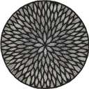 SARO LIFESTYLE Beaded Design Placemats (Set of 4), Black, 15" (3517.BK15R)