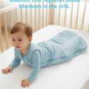 Soft Breathable Sleep Sack, 1.0 TOG Bamboo Viscose Wearable Blanket Baby, Baby Sleeping Bag with 2-Way Zipper Size M