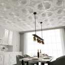Art3d Drop Ceiling Tiles 24x24 in White (24-Pack, 96 Sq.ft), 3D Wainscoting Panels Glue Up 2x2