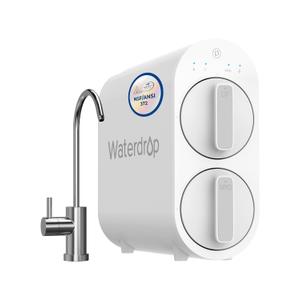 Waterdrop G2 Reverse Osmosis System, 7 Stage Tankless RO Water Filter System, Under Sink Water Filtration System, 400 GPD, 1:1 Pure to Drain, Reduces TDS, FCC Listed, USA Tech