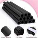 Gemscream 24 Pcs 1.26" ID Trampoline Pole Foam Sleeve 35.4" Length 2026 Upgrade Materials Waterproof Trampoline Poles Cover Replacement for Outdoor Accessories(Black)