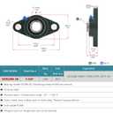 XIKE 2 Pcs UCFL206-20 Bore 1-1/4" Pillow Block Flange Mounted Ball Bearings, Solid Cast Iron Base and Self Aligning Chrome Steel Sealed Bearings.
