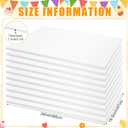 Affrolling 10 Pack 18.5 x 26 Inch Full Sheet Rectangle Cake Drum Board 1/2 Inch Thick Rectangular Cake Board Greaseproof Foil Corrugated Base for Desserts Display, White