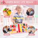 8 in 1 Toddler Busy Board for 1 Years Old, Montessori Toy Busy Book for Toddlers 1-3 Educational Sensory Toy Activity Basic Motor Skills, Kid Airplane Travel Essential 2-4 Yr Birthday Gift for Girl