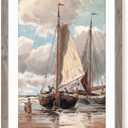 Fun Memories 24x36 Poster Frames, 24x 36 Solid Wood Picture Frame, Picture Frame 20x30 with Mat or 24 x 36 Without Mat, 24" x36" Large Poster Frame with Tempered Glass for Wall Mount, Grey