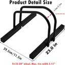 WALMANN Bike Floor Stand, Steel Bike Parking Rack for 1 Bike, 22-28" Wheels, Max. Tire Width 2.1", Black