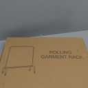 JIUYOTREE Metal 43.3 Inches Garment Rack with Bottom Shelf Clothing Rack for Hanging Clothes Coats Skirts Shirts Sweaters Gold