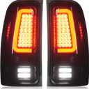 Tresound Rear LED Tail Lights for GMC Sierra 1500 2007-2013 (SLT, WT, SL, SLE), 2500 3500 HD 2007-2014 (Only fit 3500HD with Single Rear Wheel Model) GM2801208, Chrome Housing Smoke Lens