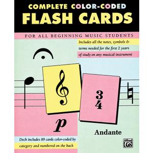 Complete Color Coded Flash Cards for All Beginning Music Students