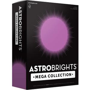 Astrobrights Mega Collection Colored Paper, 8  x 11, 24 lb/89 gsm, Bright Purple, 625 Ct. (91675) "Amazon Exclusive" - More Sheets!