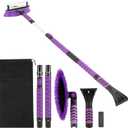 58" Extendable Snow Brush, 3-in-1 Car Snow Brush with Squeegee & Ice Scraper & Detachable Design for Windshield Snow Removal for Car Truck SUV