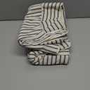 MIULEE Black and Beige Patchwork Farmhouse Pillow Covers 18x18 Inch, Pack of 2 Striped Linen Decorative Modern Accent Pillow Cases for Sofa Couch Bedroom