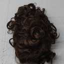 SEVENCOLORS Short Brown Curly Wigs for Black Women Synthetic Mixed Brown Big Curly Bob Wig